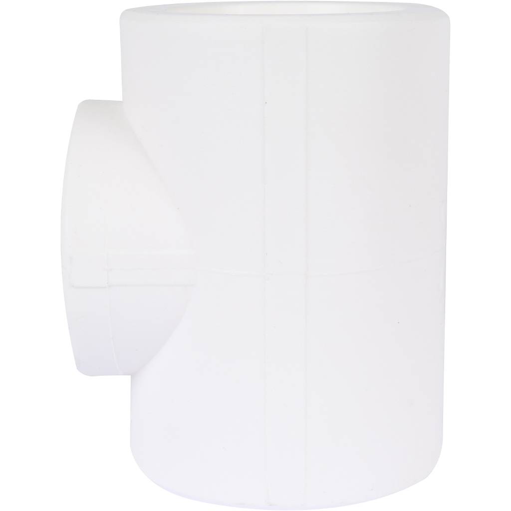 Тройник переходной Kalde 75х63х75 для полипропиленовых труб под сварку (цвет белый)