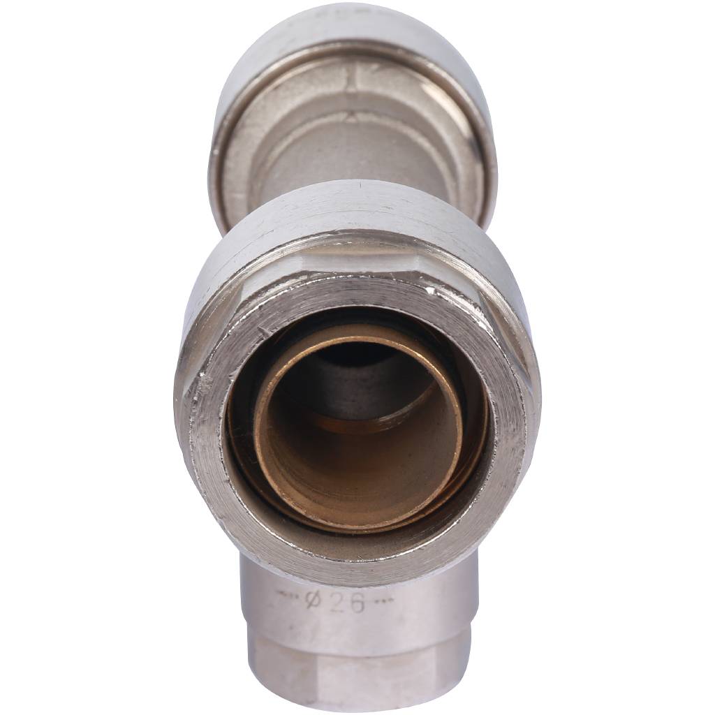 Тройник переходной Prandelli Multyrama (32.3х26.3х32.3) для металлопластиковых труб винтовой, 103.31.76.7