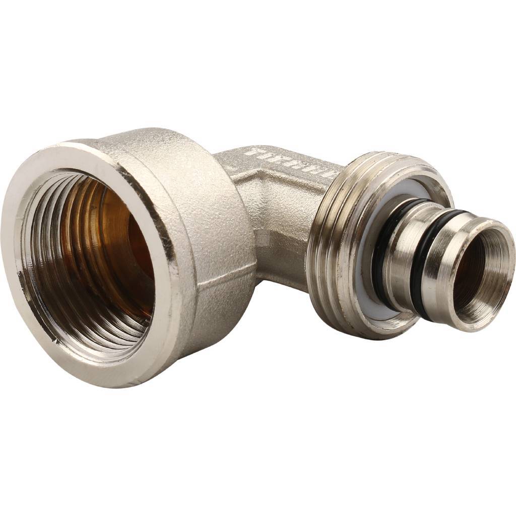 Угольник TIEMME с внутренней резьбой (20х2.0х3/4) для металлопластиковых труб винтовой, 1600023