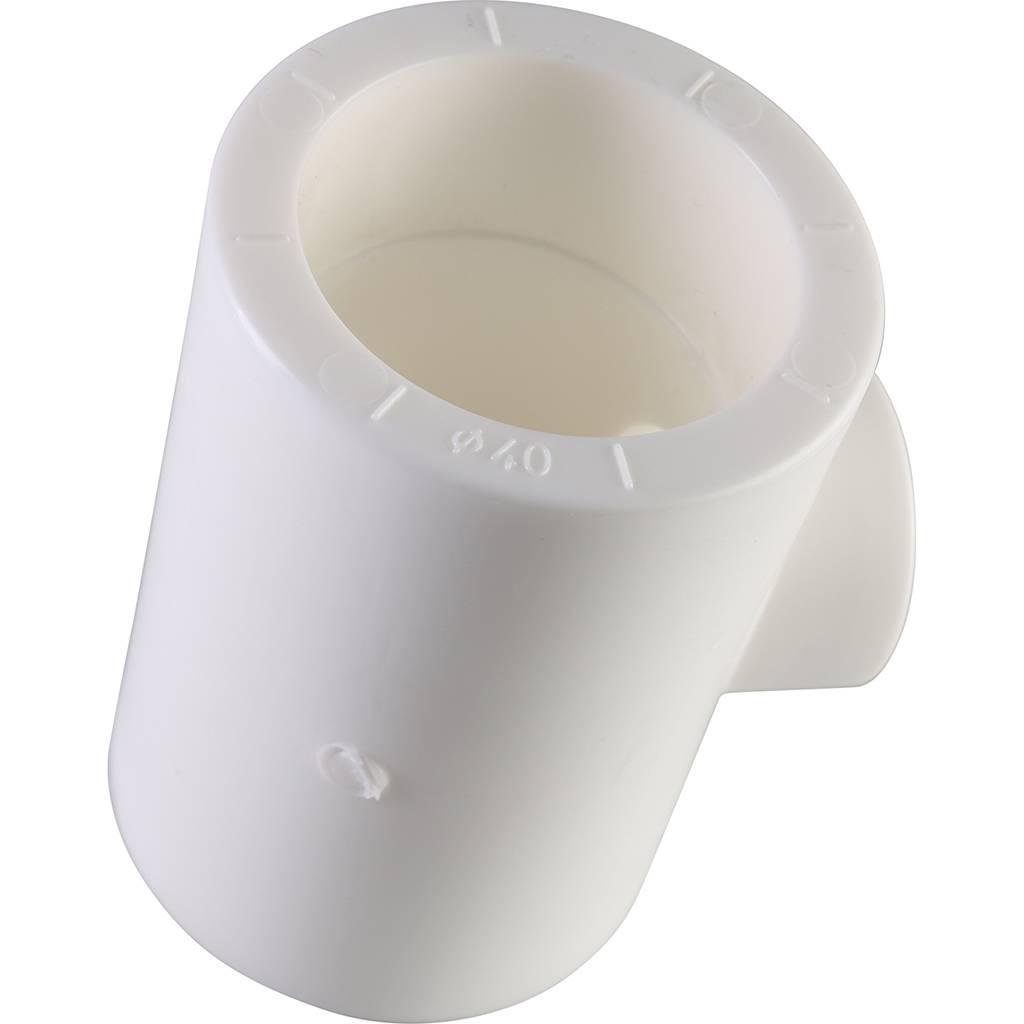Тройник переходной Политэк 40х20х40 для полипропиленовых труб под сварку (цвет белый), 9300402040