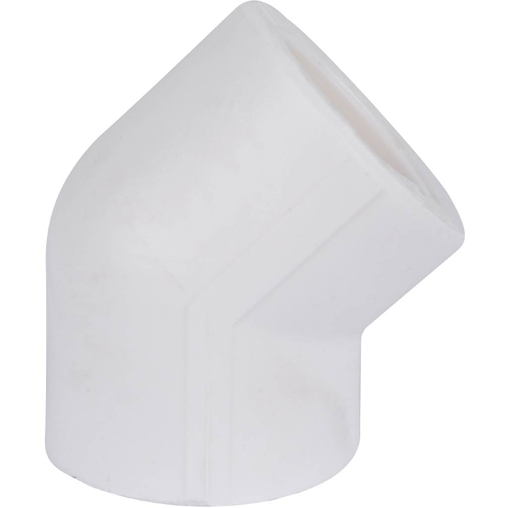 Угольник Kalde d=32 45* для полипропиленовых труб под сварку (цвет белый)