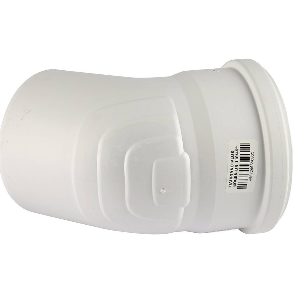 Отвод РЕХАУ RAUPIANO PLUS диам. 110 на 45°, 11231361001