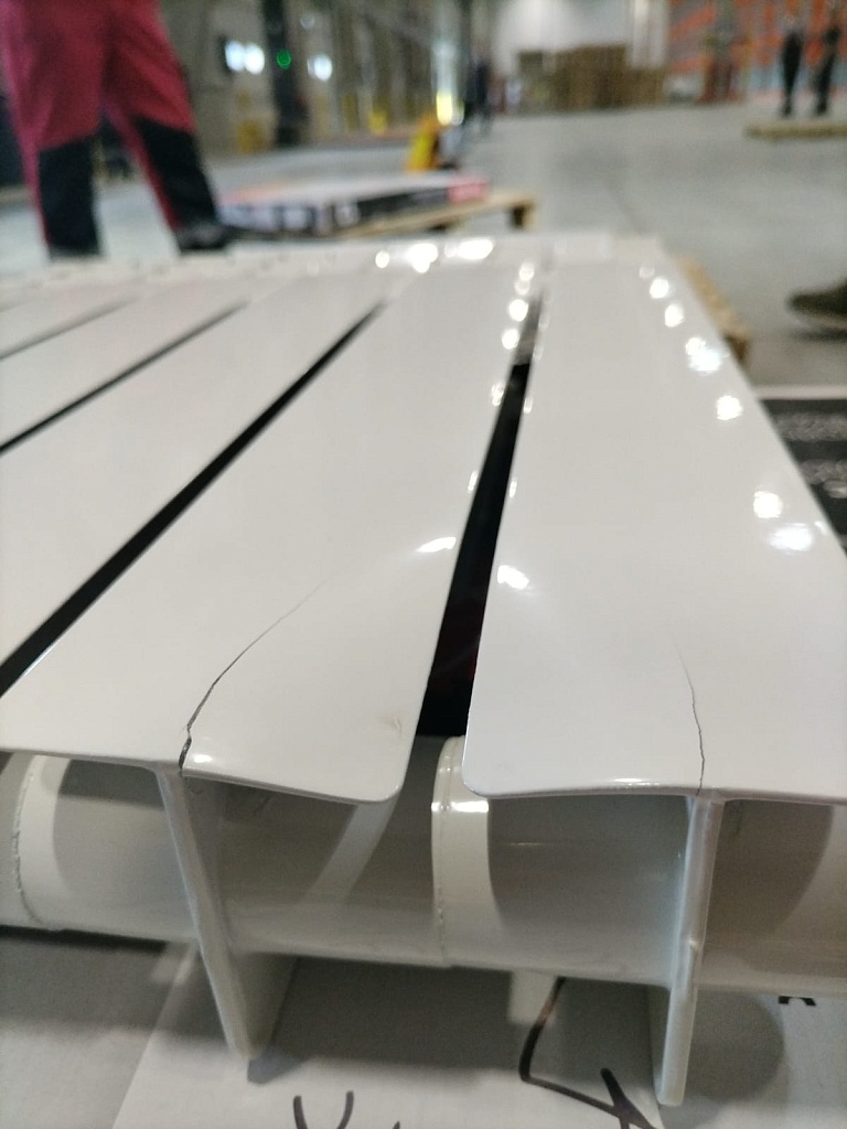 Уцененный товар (Трещина на корпусе): Радиатор биметаллический ROMMER Optima BM 500 6 секций боковое подключение (RAL9016), RBM-0210-050006