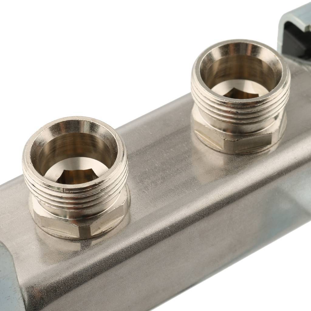 Коллектор из нержавеющей стали STOUT без расходомеров 2 вых., SMS 0922 000002