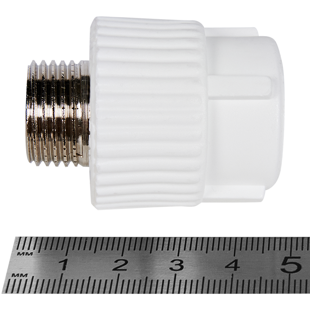 Муфта комбинированная Pro Aqua d= 20-1/2 PP-R НР Белая