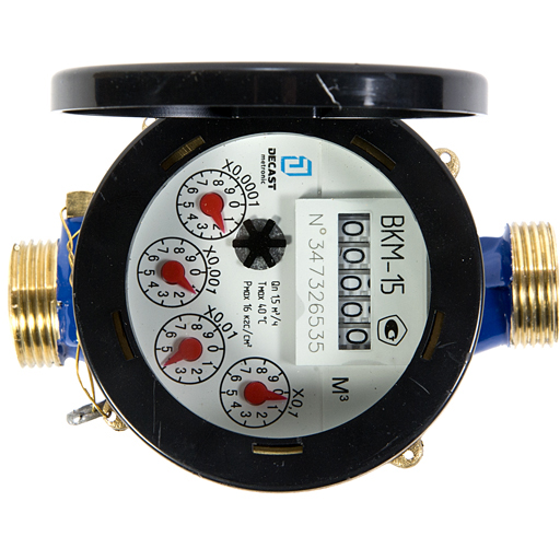 Счетчик воды Декаст ВКМ-15 mini S