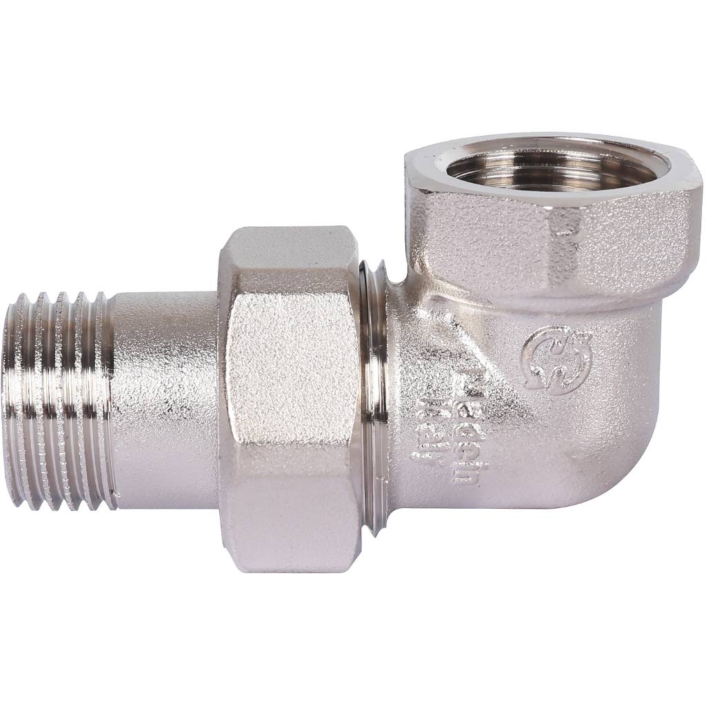 Разъемное угловое соединение STOUT американка ВН, никелированное 1/2, SFT-0059-000012