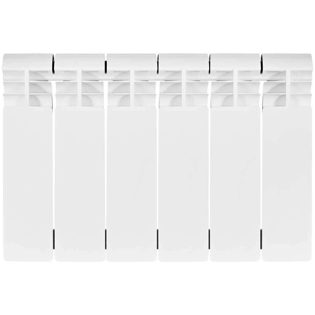 Радиатор биметаллический STOUT VEGA 200 6 секций боковое подключение (белый RAL 9016), SRB-1310-020006