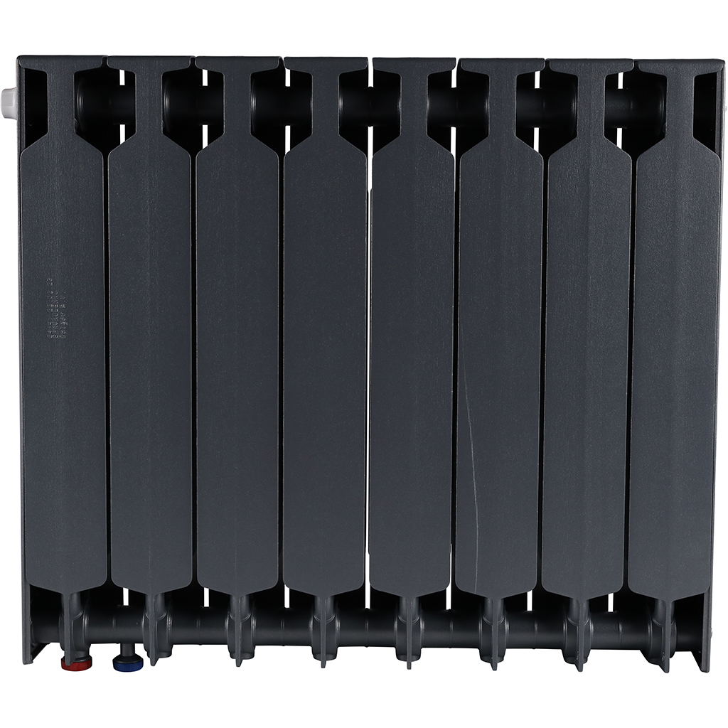 Радиатор биметаллический RIFAR SUPReMO VENTIL 500 SVR 8 секций нижнее правое подключение (Цвет ТИТАН), 4RS50.VR-8-TI