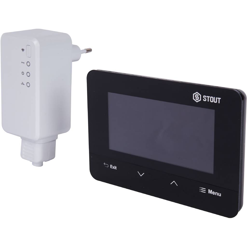 Беспроводной комнатный двухпозиционный регулятор STOUT ST-293v2, черный, STE-0101-029322