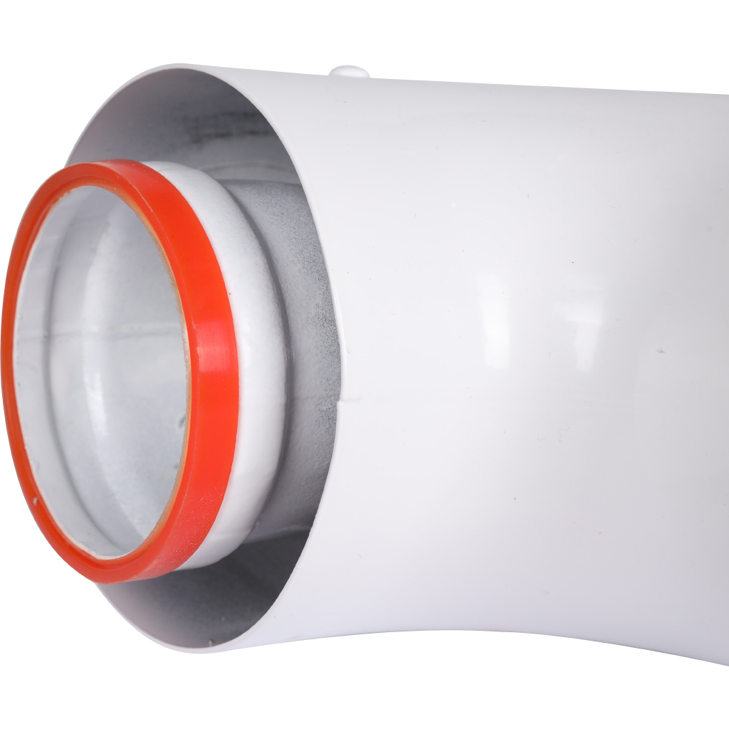 Начальный участок традиц. 90° коакс. ROMMER D60(м-м)/100(п-п) (Bosch, Buderus, Navien S/C/E, Baxi ECO Nova/Classic, Лемакс)в комплекте фланец, RCA-6010-240190