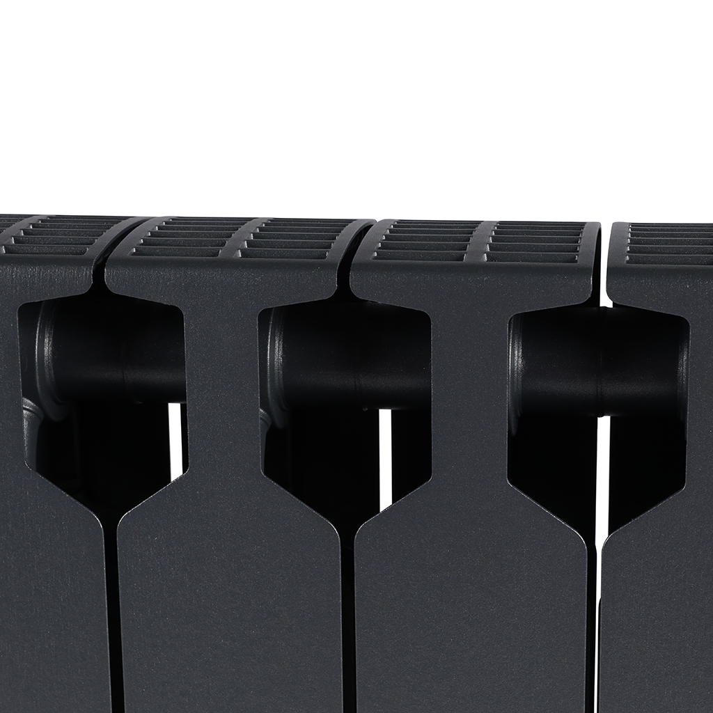 Радиатор биметаллический RIFAR SUPReMO VENTIL 350 SVR 12 секций нижнее правое подключение (Цвет ТИТАН), 4RS35.VR-12-TI