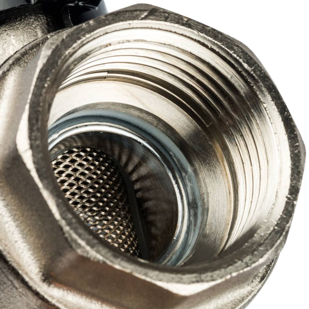 Кран шаровой STOUT с фильтром 1 (ручка-бабочка), SVF 0002 000025