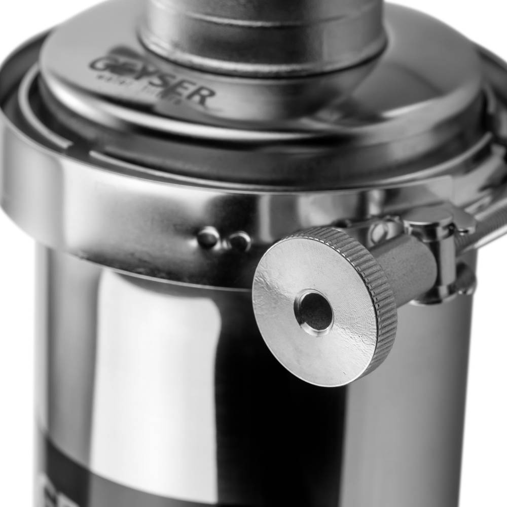 Корпус фильтра Гейзер премьер 10SL 1/2 нерж. сталь для хол. и горячей воды со сливом 1/2, 50752