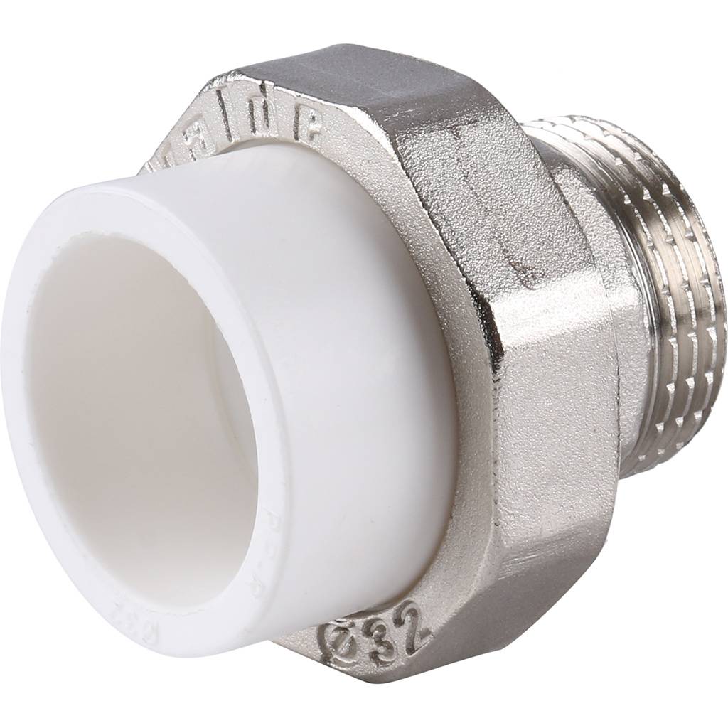 Муфта разъемная Kalde серии ЕСО для полипропиленовых труб (наруж. резьба, 32х1 ), 3272-tum-321000