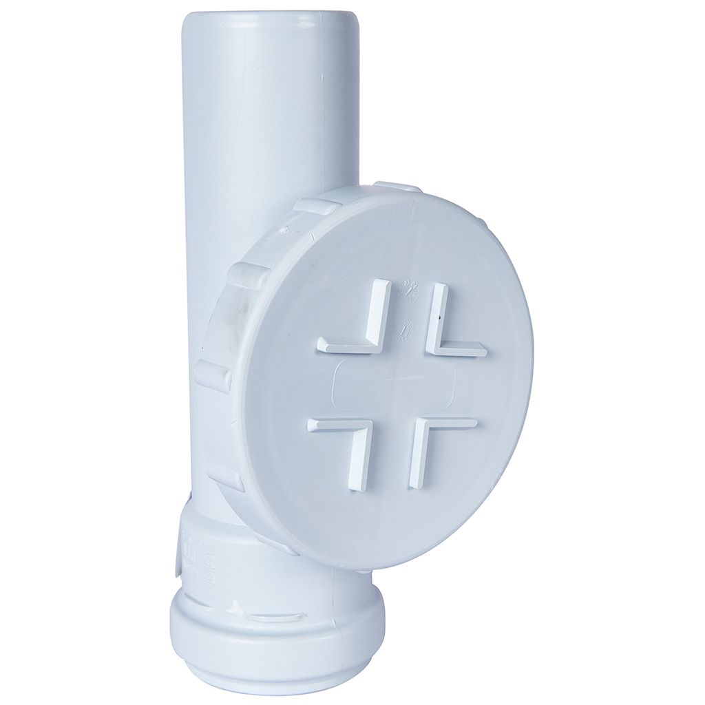 Ревизия с круглой крышкой канализационная бесшумная STOUT D58, SKB-0014-000058