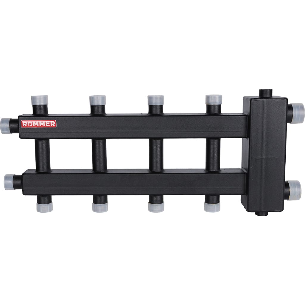 ROMMER RDG-0060-024025 ROMMER Коллектор (дублер компакт) с гидроразделителем на 2+2+1 контура  до 60 кВт