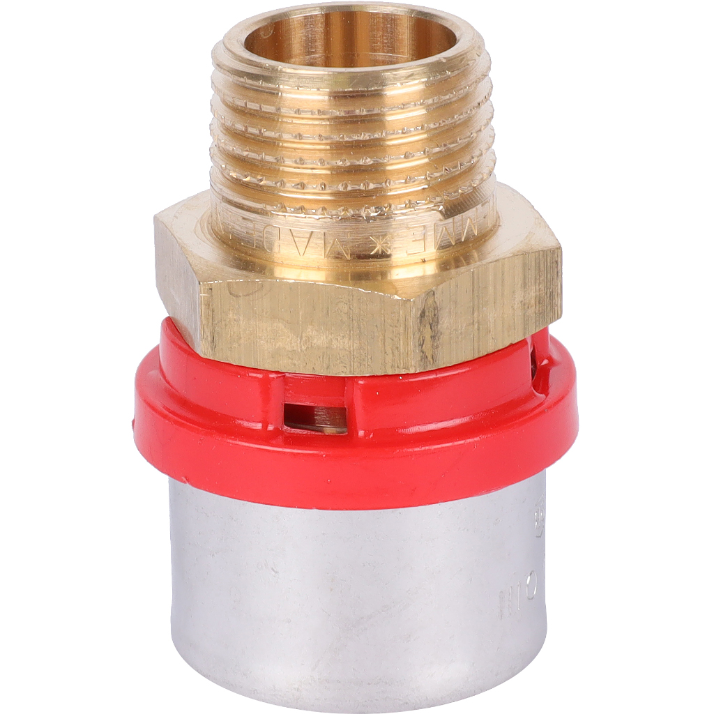 Муфта TIEMME с наружной резьбой 26x1/2 для металлопластиковых труб прессовой, 1650180