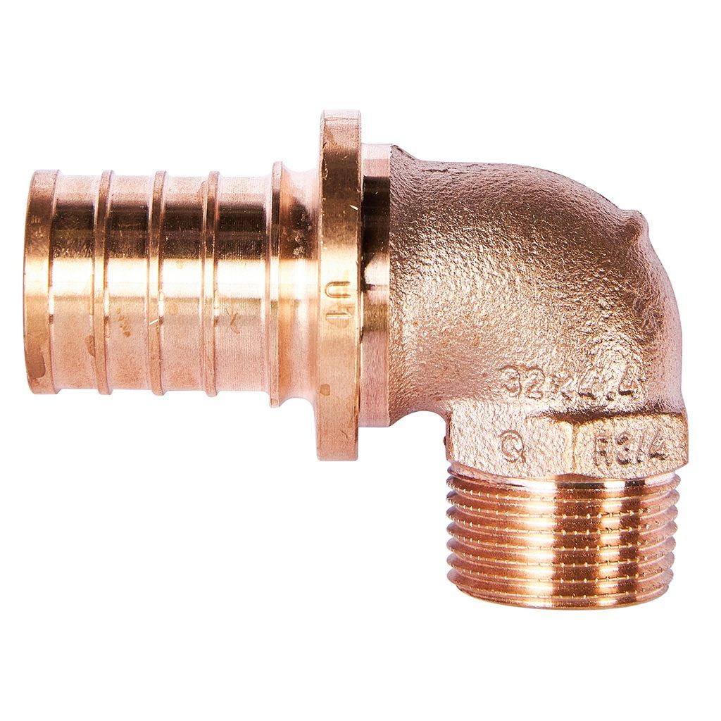 Угольник-переходник РЕХАУ RAUTITAN с наружной резьбой 32-R 3/4 RX+ для труб из сшитого полиэтилена аксиальный, 14563511001