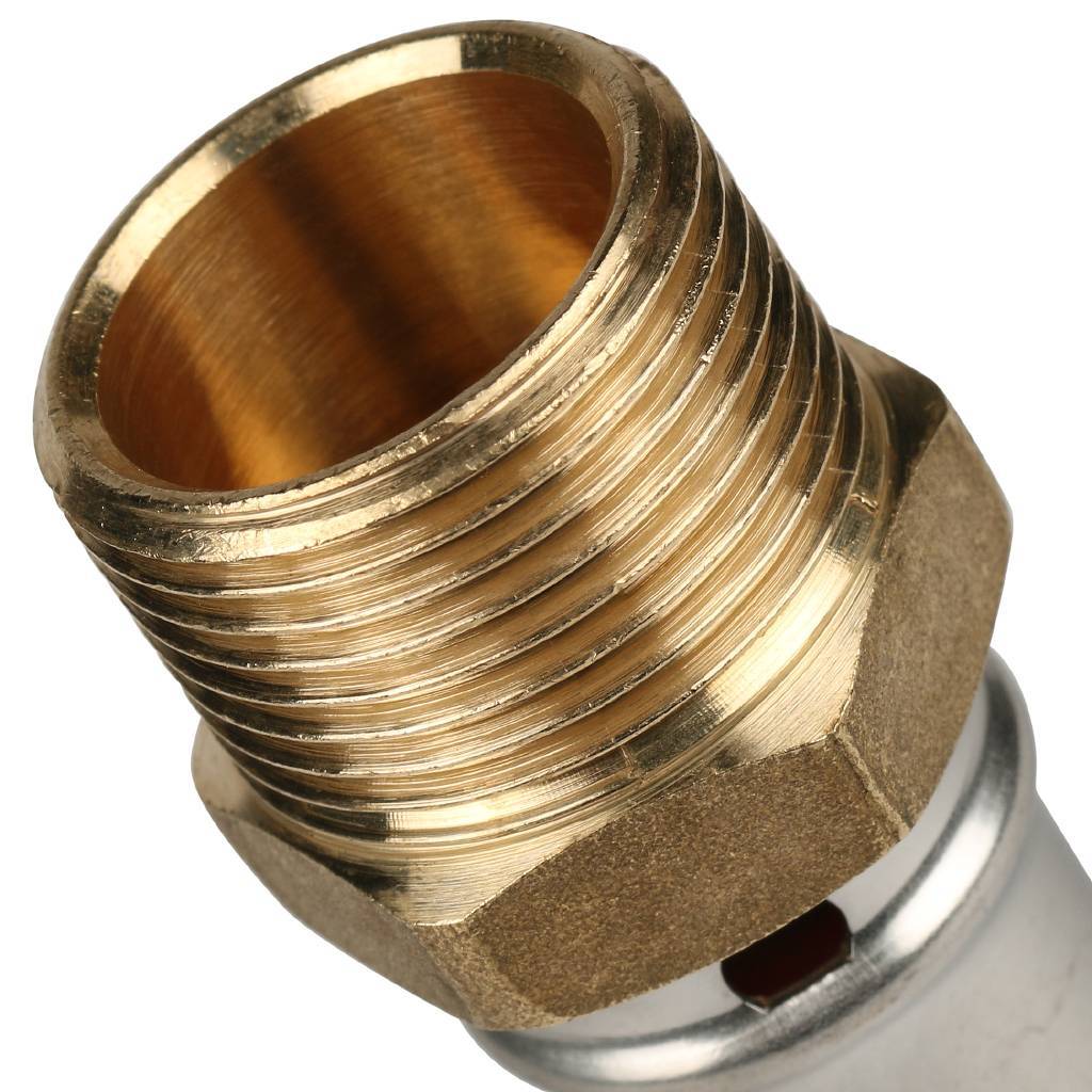 Переходник STOUT с наружной резьбой 3/4 х20 для металлопластиковых труб прессовой, SFP-0001-003420