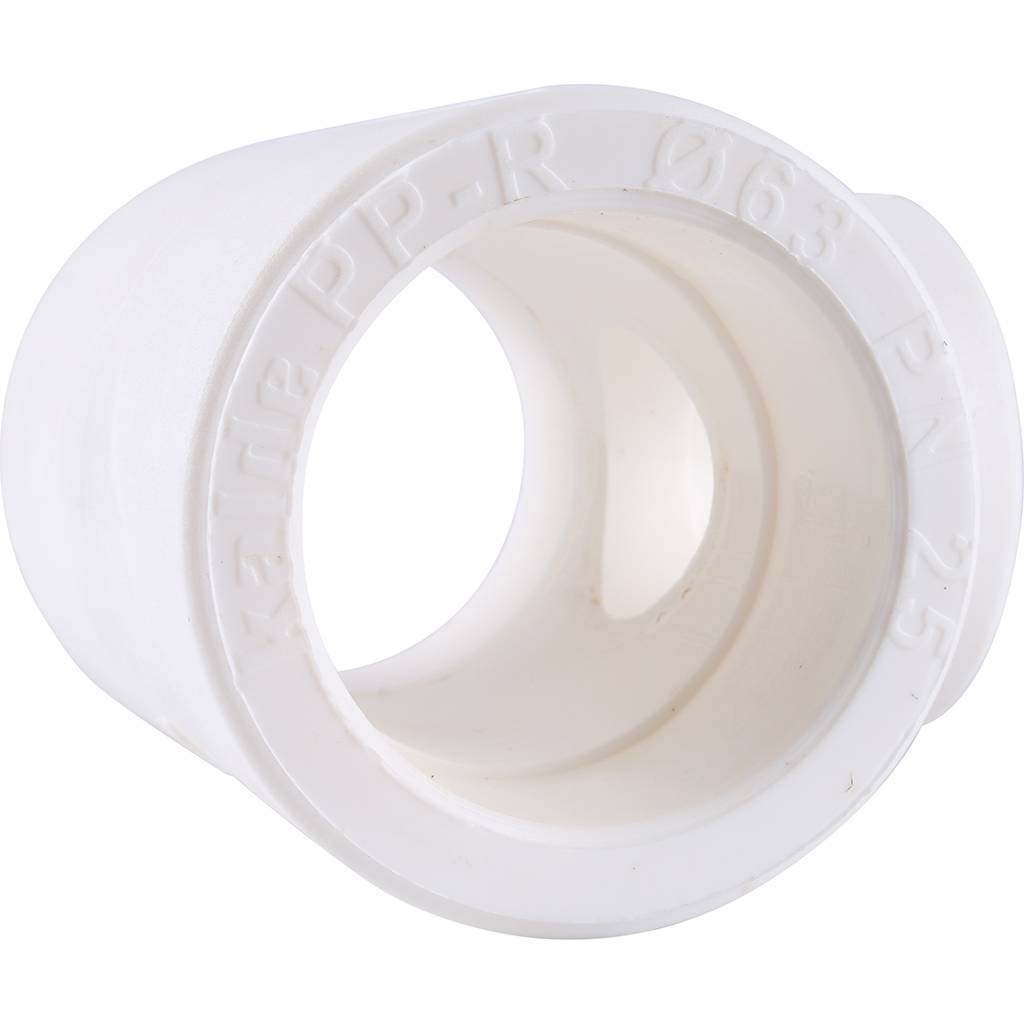 Тройник переходной Kalde 63x40x63 для полипропиленовых труб под сварку (цвет белый), 3212-tio-634063