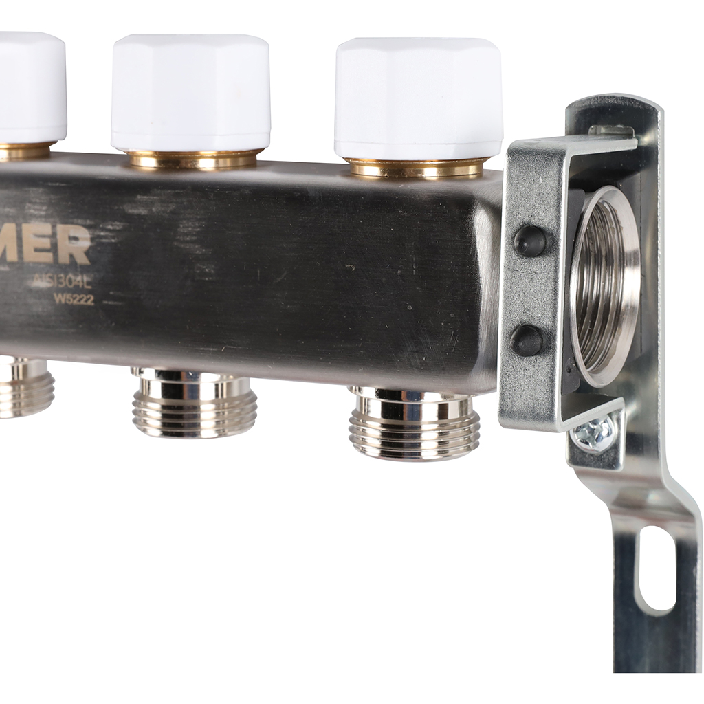 Коллектор из нержавеющей стали с расходомерами ROMMER 5 выходов, RMS-1200-000005