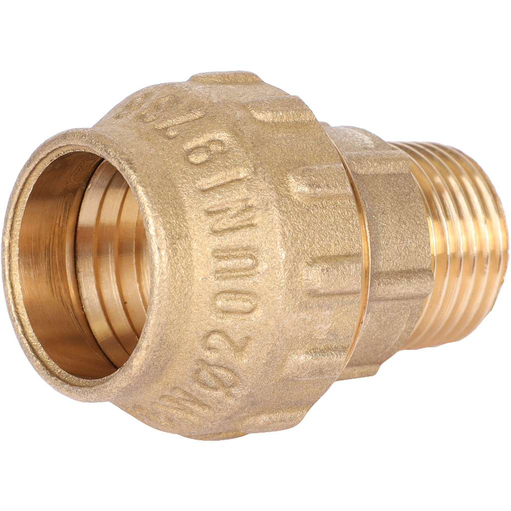 Муфта TIEMME с наружной резьбой 20х1/2 для труб ПНД винтовой, 3400006