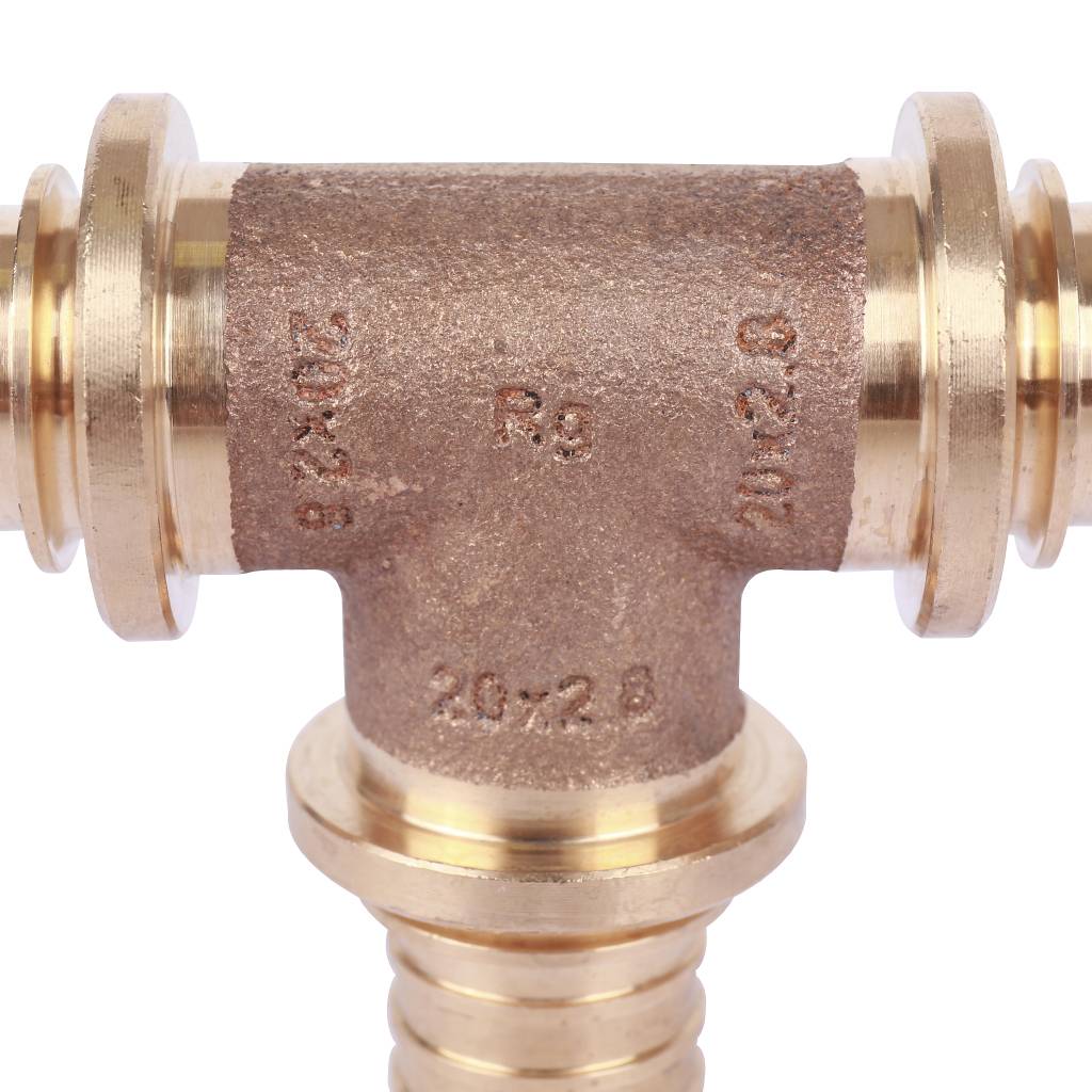 Тройник равнопроходный РЕХАУ RAUTITAN PLATINUM 20-20-20 RX для труб из сшитого полиэтилена аксиальный, 13777261001