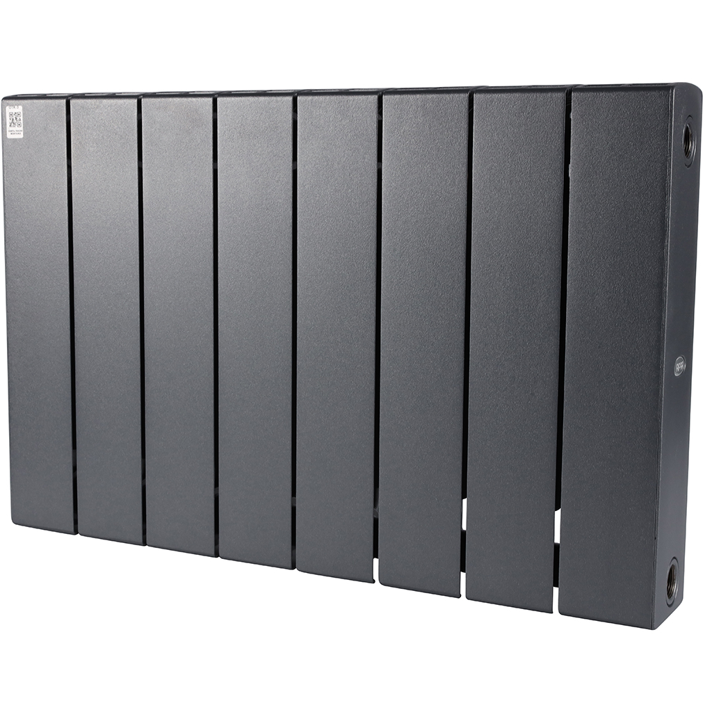 Радиатор биметаллический RIFAR SUPReMO 350 8 секций боковое подключение (Цвет ТИТАН), 4RS35-8-TI