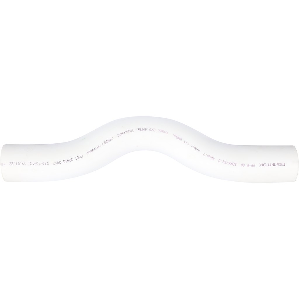 Обводное колено Политэк d=40 для полипропиленовых труб под сварку (цвет белый)