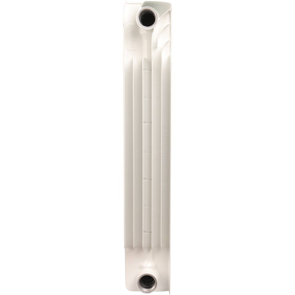 Радиатор биметаллический STOUT Space 500 9 секций боковое подключение RAL9016, SRB-0310-050009