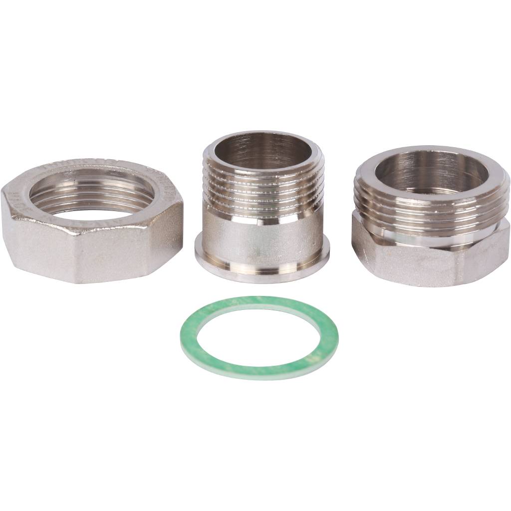 Разъемное соединение STOUT американка ВН 1 никелированное, уплотнение под гайкой по плоскости, SFT-0045-000001