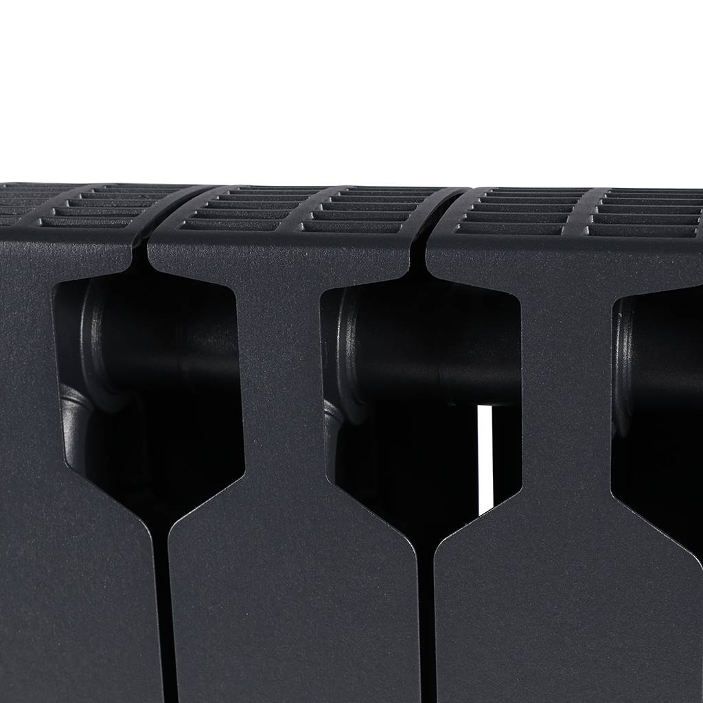 Радиатор биметаллический RIFAR SUPReMO 350 12 секций боковое подключение (Цвет ТИТАН), 4RS35-12-TI