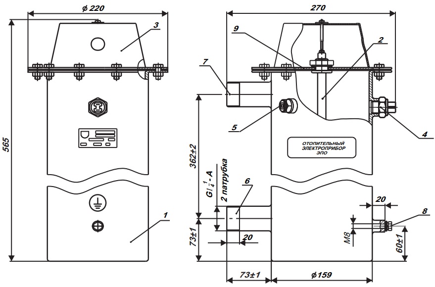 Котел электрический ЭВАН ЭПО-9,45 380 класс Стандарт-Эконом, 11035