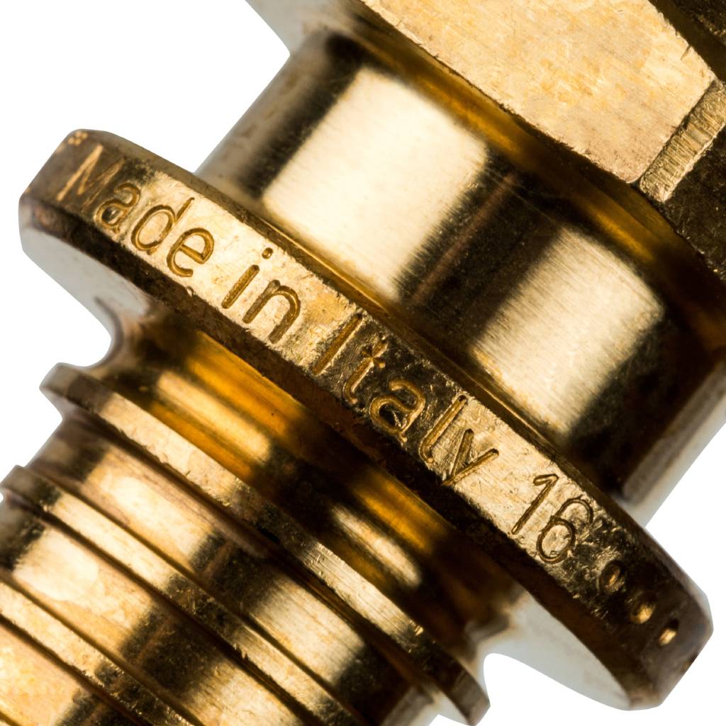 Переходник STOUT с наружной резьбой 16xR 1/2 для труб из сшитого полиэтилена аксиальный, SFA-0001-001612