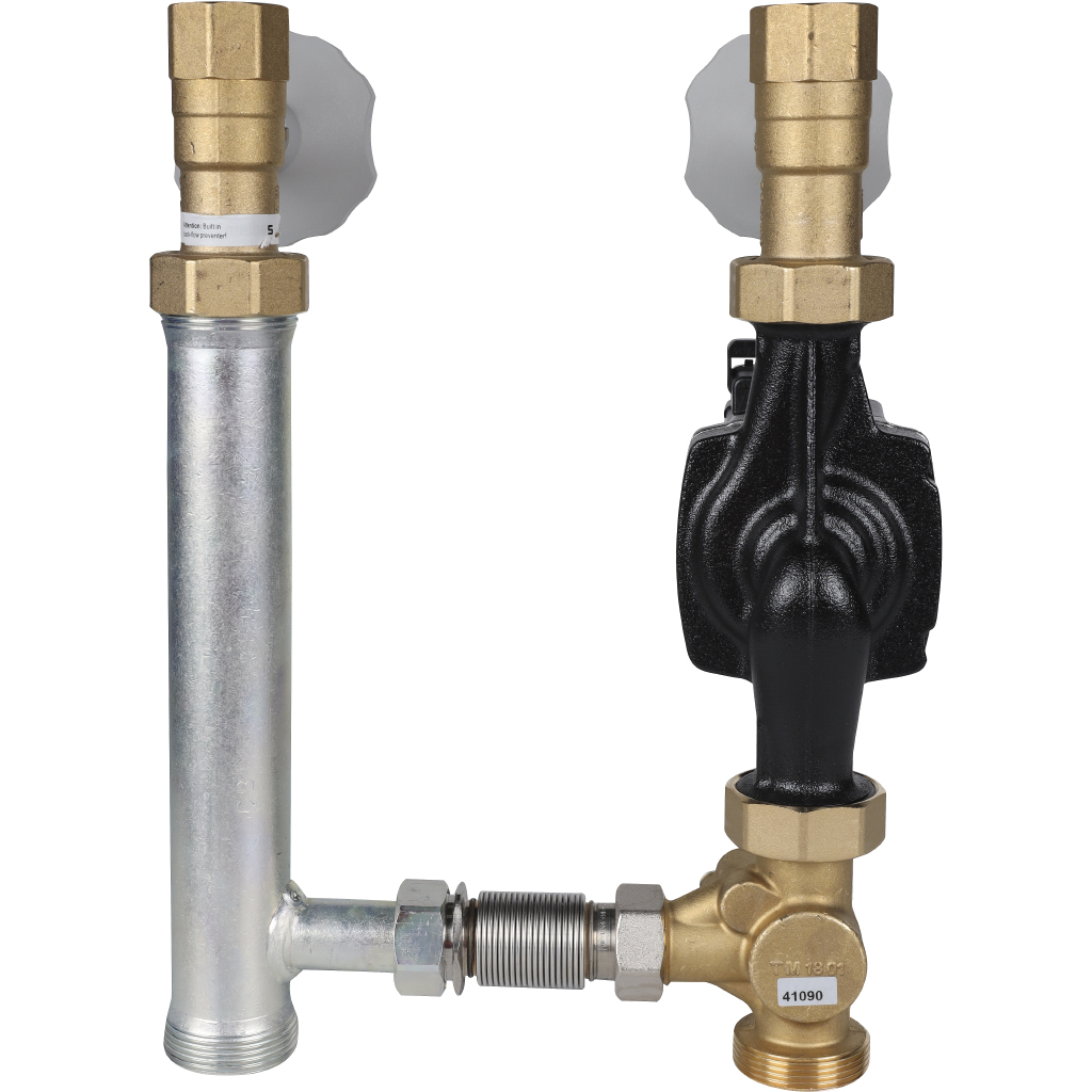 Насосная группа Meibes V-MK 1 с насосом Grundfos UPM3 Hybrid 25-70, со смесителем, подающая линия слева