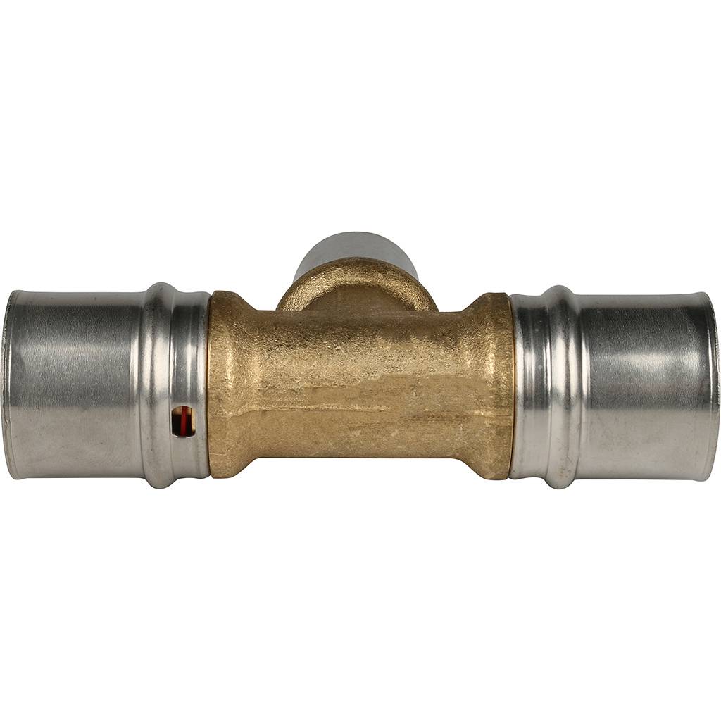 Тройник переходной STOUT 26х20х26 для металлопластиковых труб прессовой, SFP-0005-262026