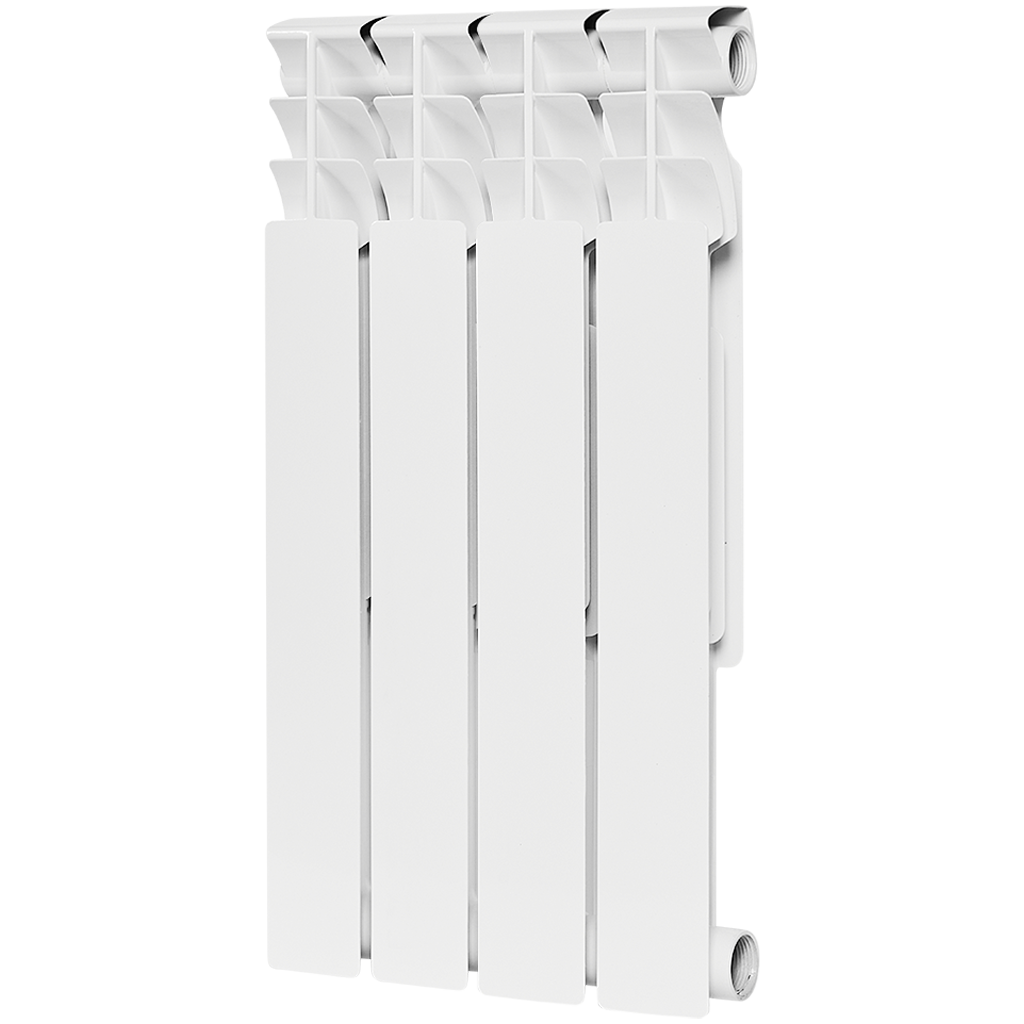 Радиатор биметаллический ROMMER Optima BM 500 4 секций боковое подключение (RAL9016)