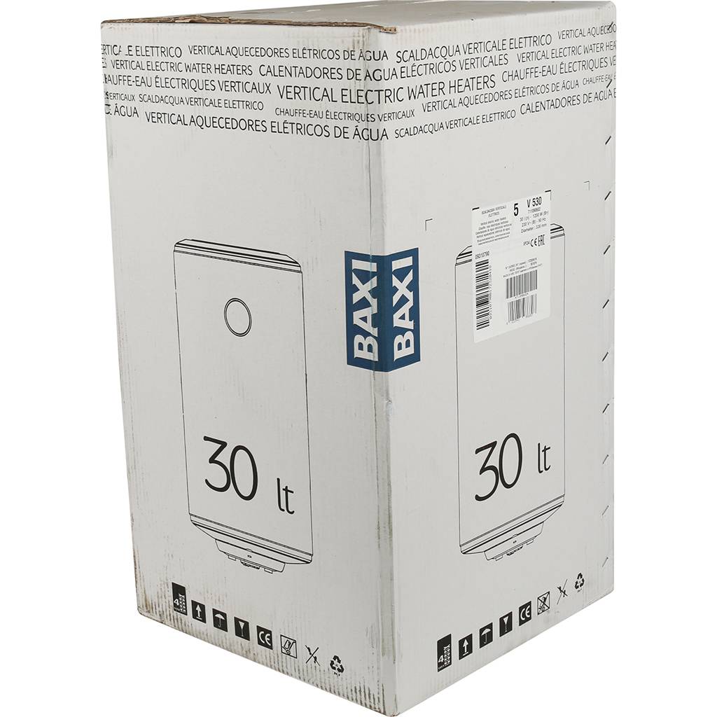 Водонагреватель накопительный 30 л. Baxi EXTRA V 530 вертикальный эмалированная сталь
