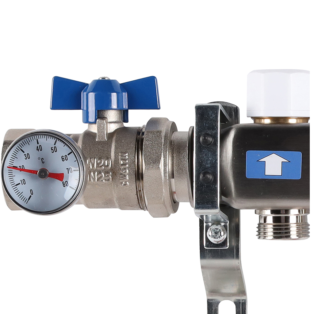 Коллектор из нержавеющей стали в сборе с расходомерами ROMMER 9 выходов, RMS-1210-000009