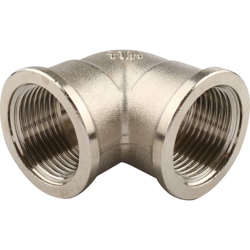 Угольник TIEMME ВВ никелированный 3/4х3/4 для стальных труб резьбовой, 1500162