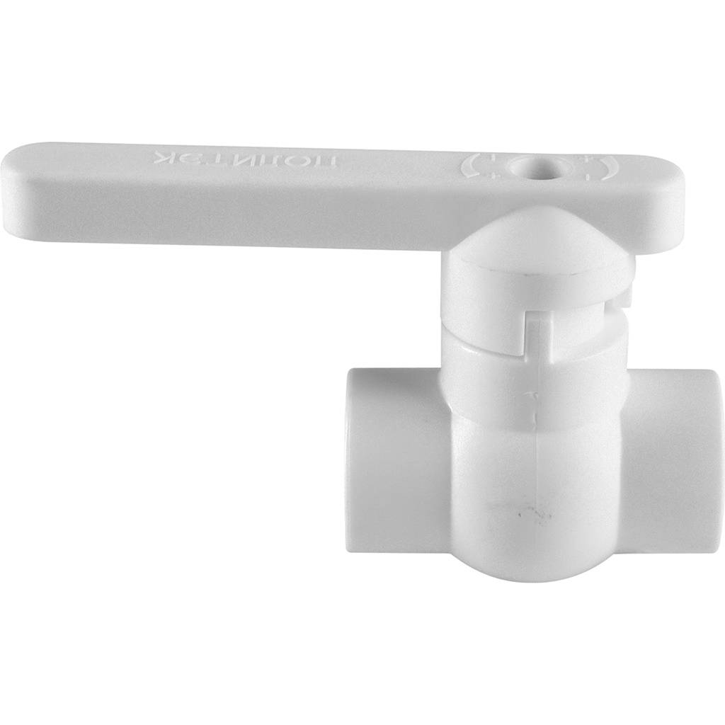 Кран шаровой Политэк d=20 для полипропиленовых труб под сварку (цвет белый), 9900000020