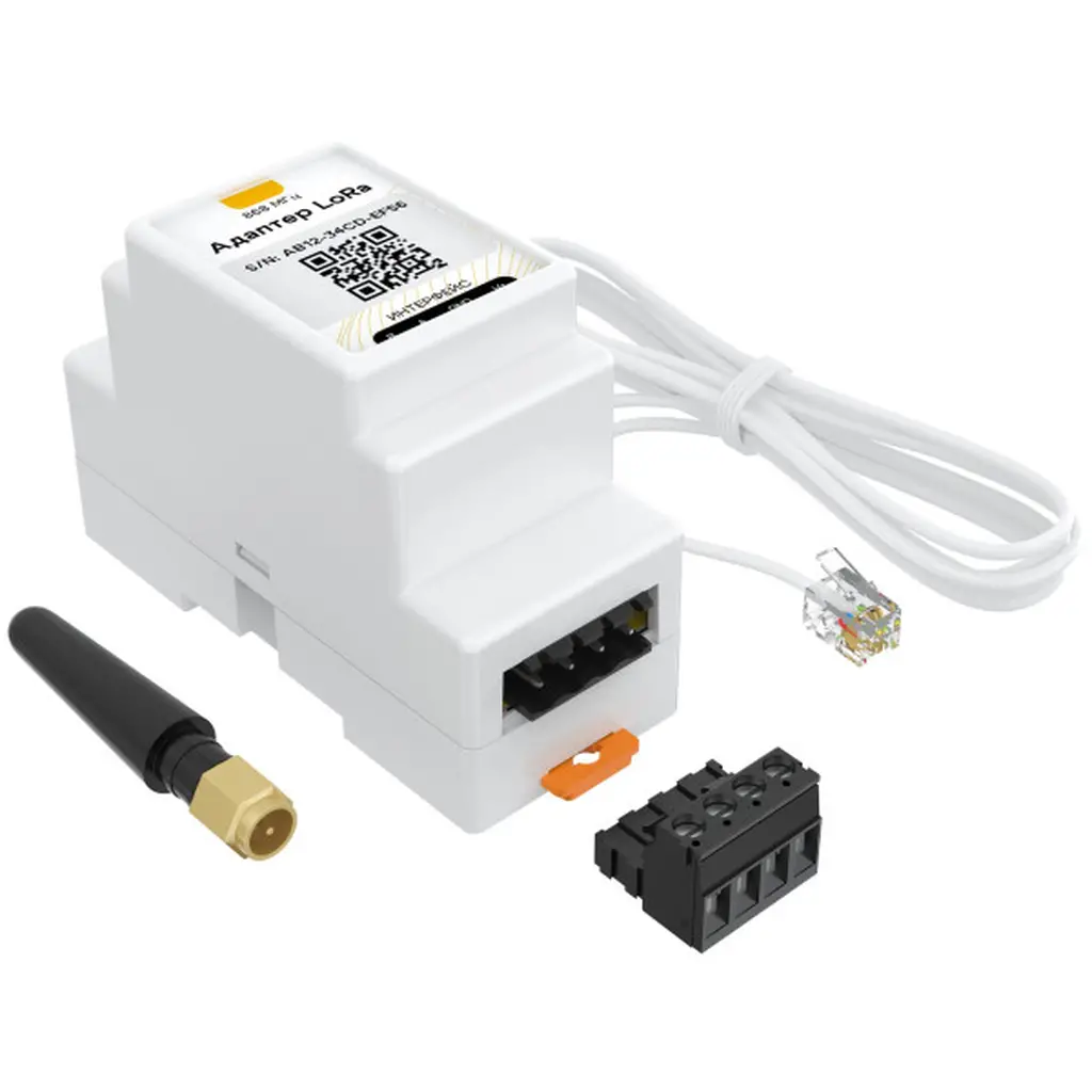 ec01096 (ec01040) Ectocontrol Адаптер для датчиков LoRa, DIN, RS485 (Modbus)