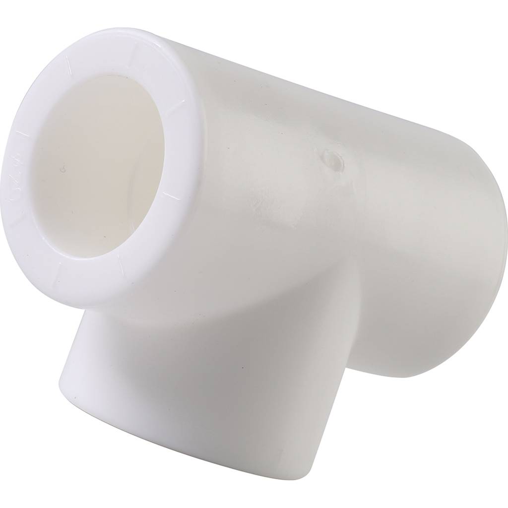Тройник Политэк d=20 для полипропиленовых труб под сварку (цвет белый)