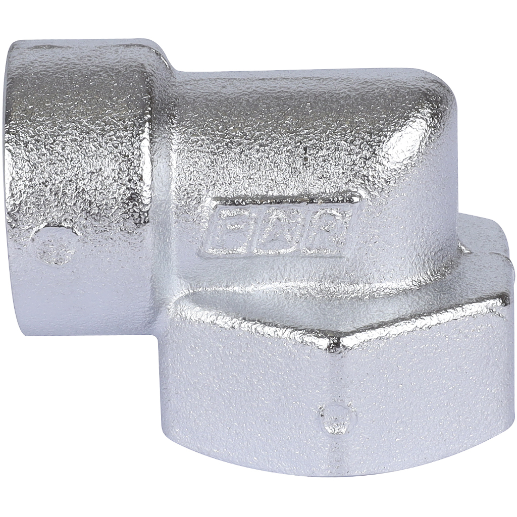 Переходник угловой FAR хром., 3/4 ВР х 1/2 ВР