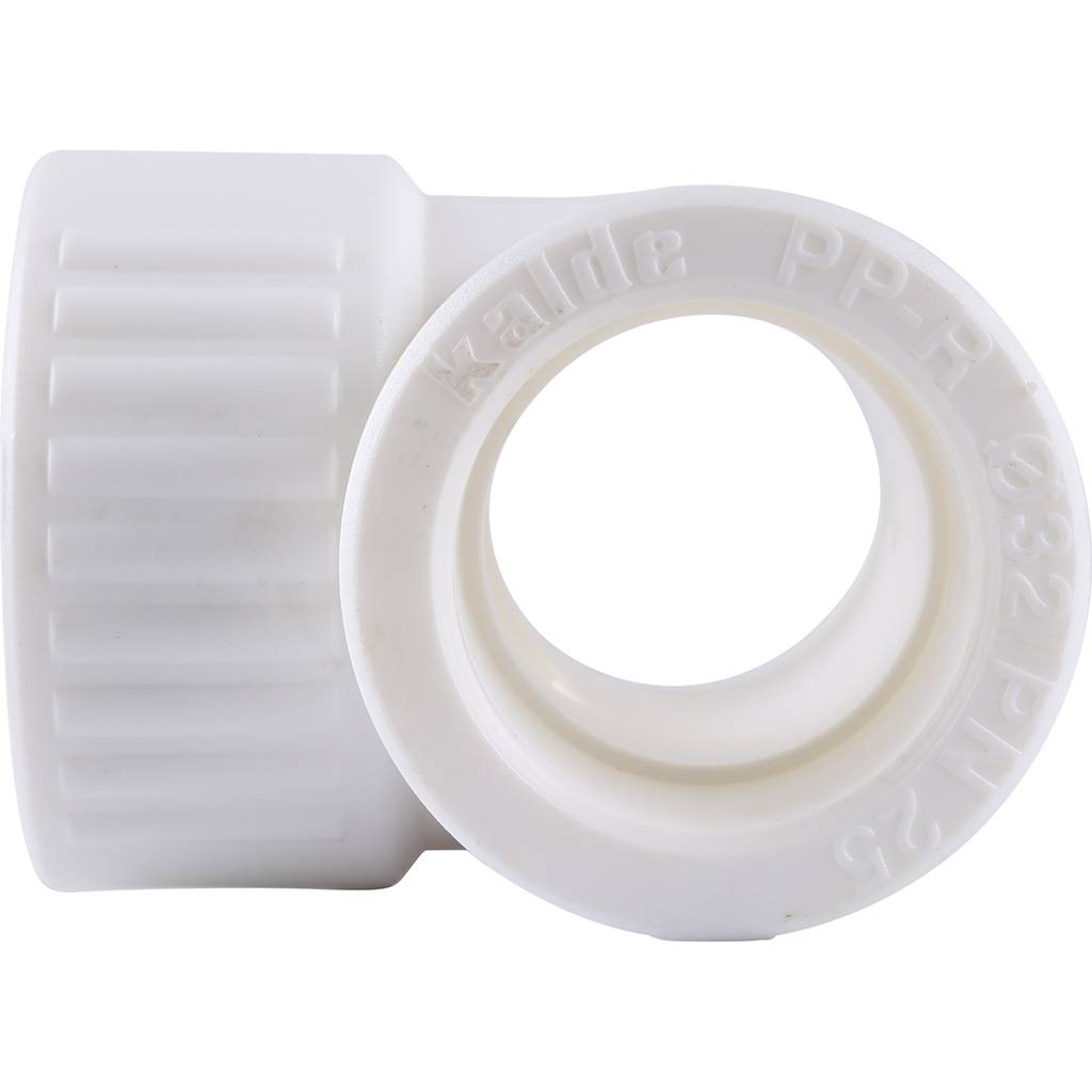 Тройник Kalde с внутренней резьбой 32х1 для полипропиленовых труб под сварку (цвет белый)