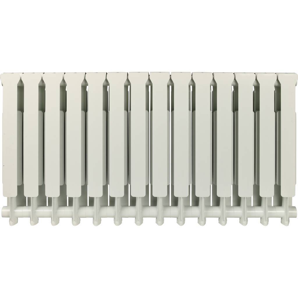 Радиатор алюминиевый STOUT Bravo 500 14 секций боковое подключение RAL9010, SRA-0110-050014