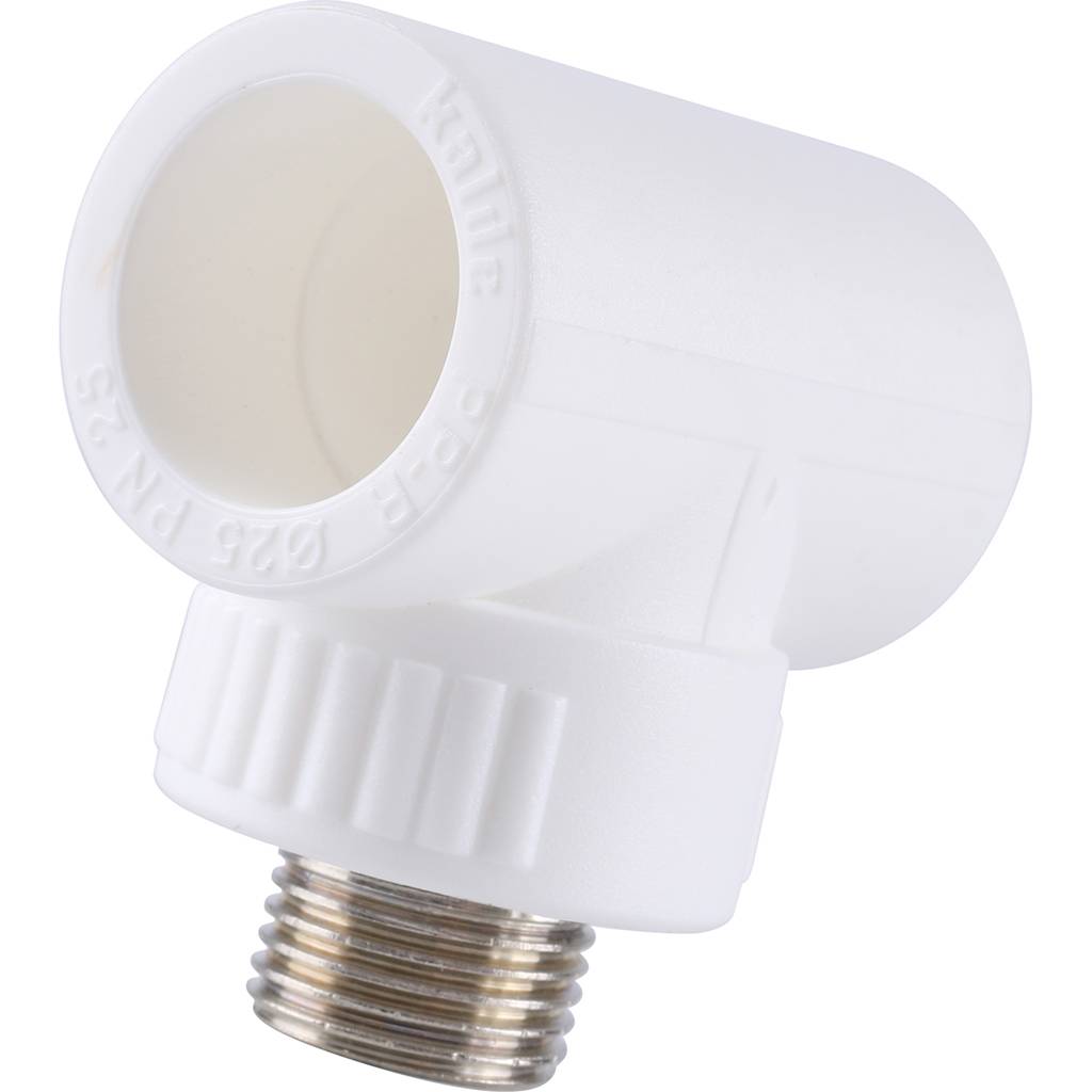 Тройник Kalde с наружной резьбой для полипропиленовых труб 25x1/2, 3222-tmo-250b25