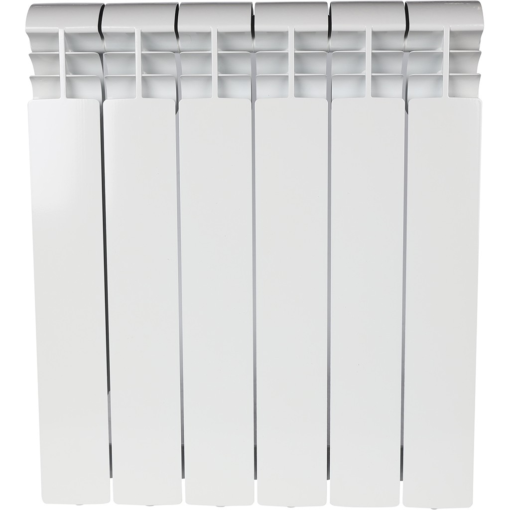 Радиатор алюминиевый STOUT VEGA 500 6 секций боковое подключение (белый RAL 9016), SRA-1310-050006