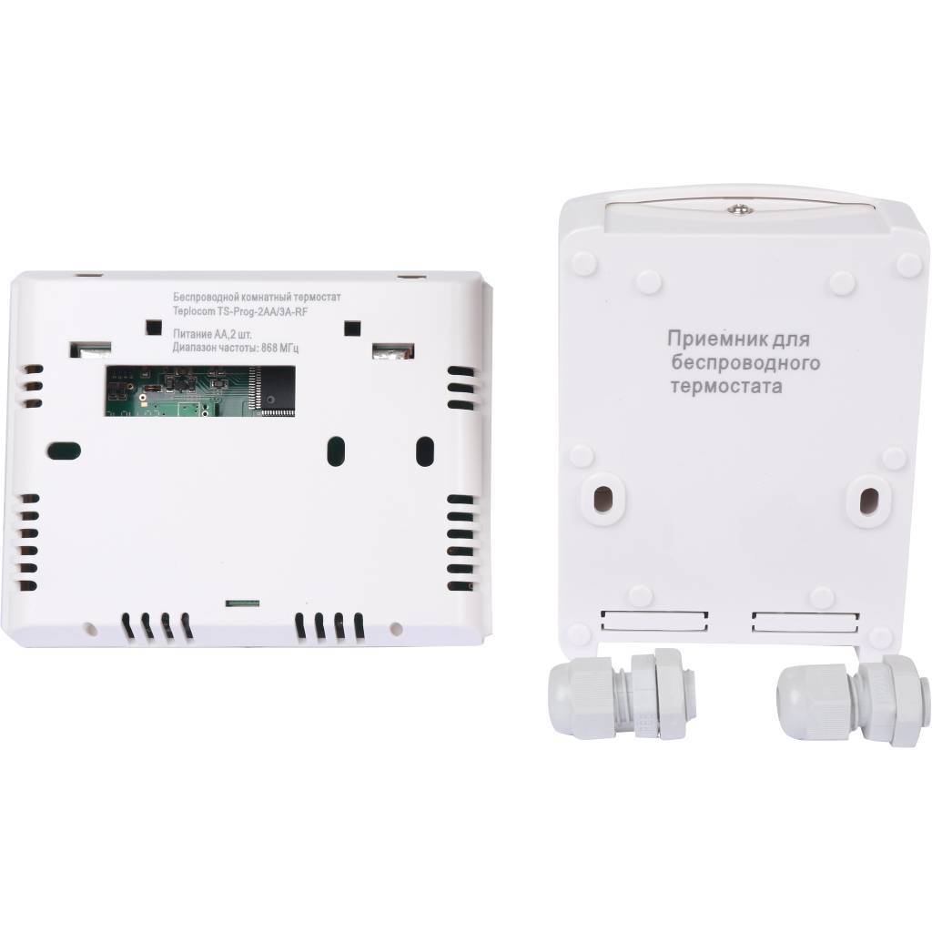 Термостат комнатный Teplocom TS-Prog-2AA/3A-RF, беспроводной, прогр., реле 250В, 3А, 915